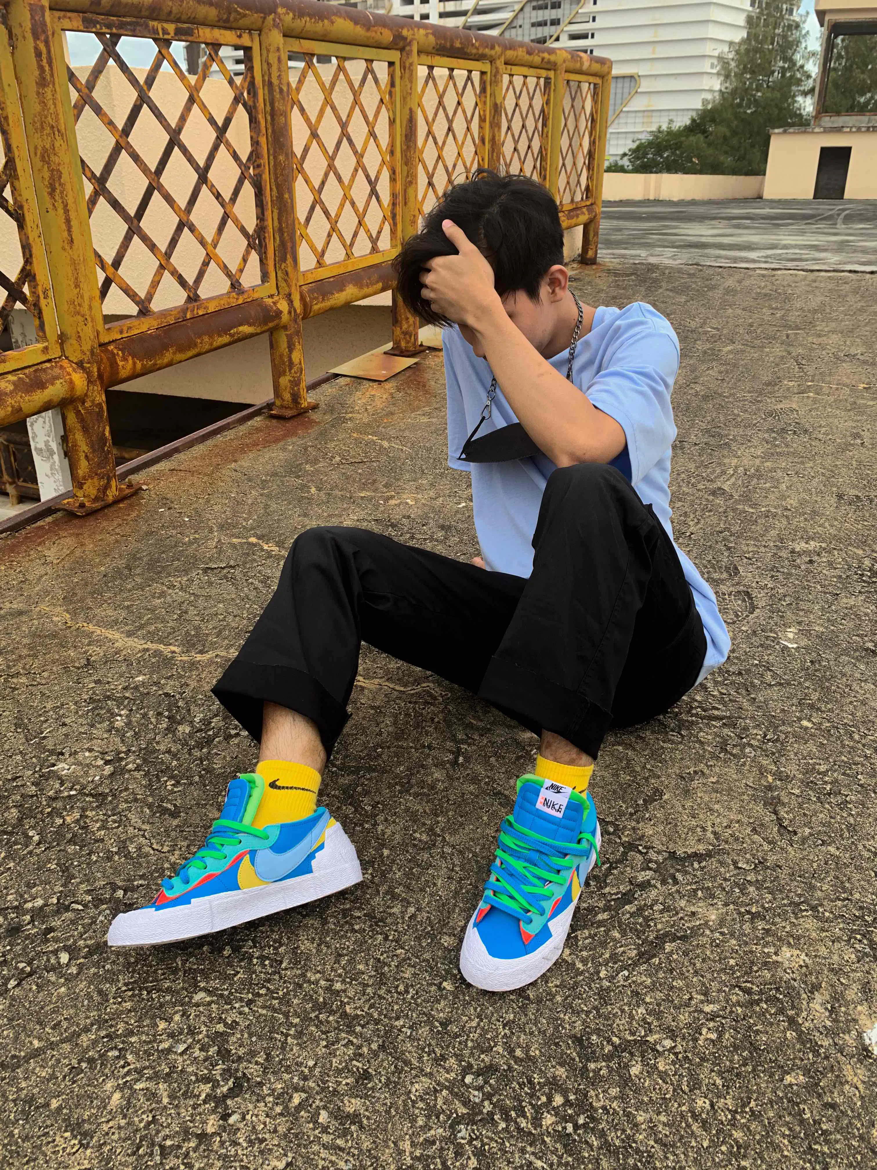 KAWS x sacai x Nike Blazer Low 'Neptune Blue' DM7901-400 KAWS x sacai x Nike Blazer Low 'Neptune Blue' DM7901-400